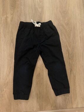 Cat & Jack Black Kids Jogger Pants with White Drawstring